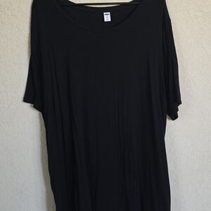 Old Navy Luxe 3X Tunic Black Short Sleeve